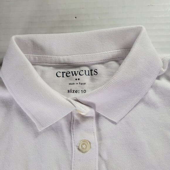 Crewcuts Girls White Pique Cotton Short Sleeve Classic Polo Shirt Size 10 - Picture 2 of 7